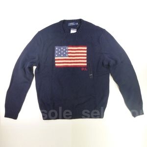 NWT Polo Ralph Lauren American Flag Knit Sweater